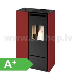 Granulu kamīns Eva Calor PIA SLIM 11kW sarkans