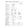Izlietne HAPPY HOUR 12:00S, 57x38x15cm, balta matēta
