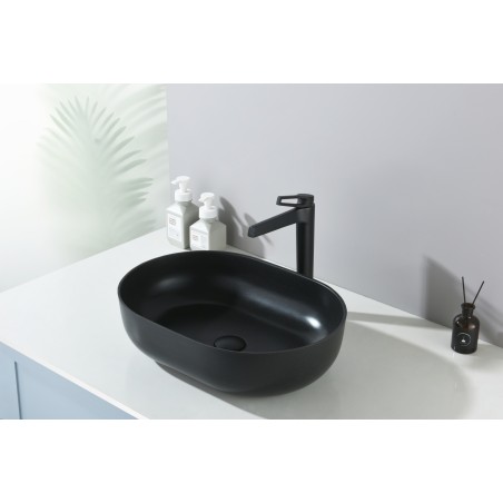 Izlietne HAPPY HOUR 12:00S, 57x38x15cm, black matt krāsa