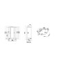 Tvaika dušas kabīne AE006L 1300x800x2150mm CRW labais stūris