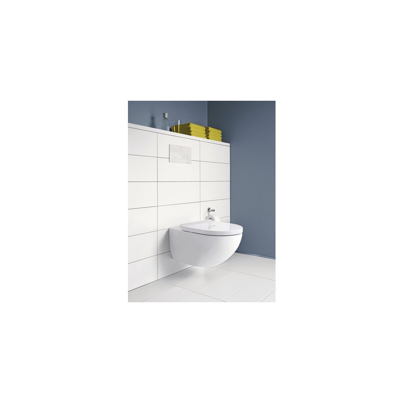 Pods ar SC vāku Architec Rimless, stiprināms pie sienas 365x575 mm, balts