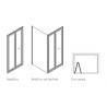 Dušas durvis Burlington BIFOLD 1000x1950mm, divkāršās salokāmas EBFSC1000